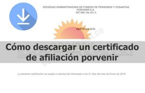 Certificado Porvenir