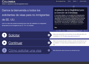 Pasos para solicitar citas para visa americana para colombianos